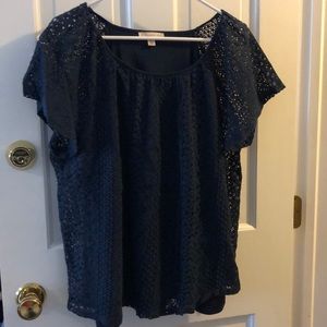 Blue dressy top